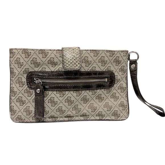 Guess Iconic Women’s Logo Clutch Wristlet - Picture 2 of 11